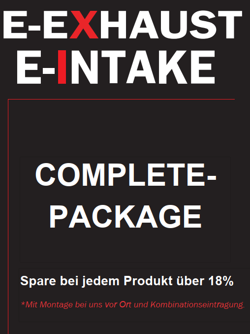 E-EXHAUST / E-INTAKE - COMPLETE-PACKAGE - 2.0 TFSI EA888 Gen.3 ohne OPF